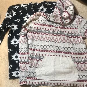 Two men’s sweatshirts